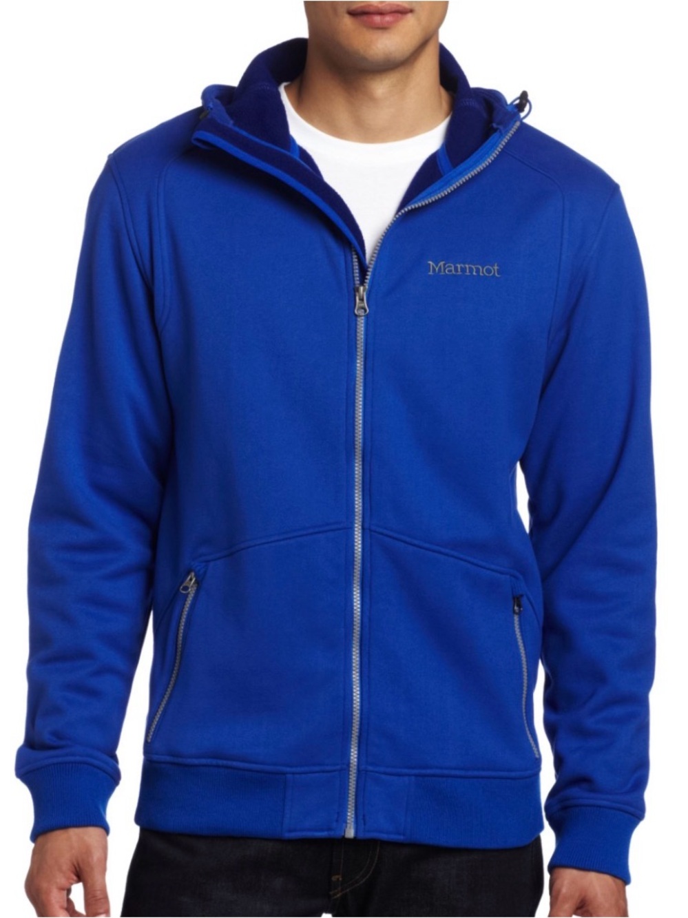 Marmot Men's Hooded Full-Zip Jacket in Royal Blue